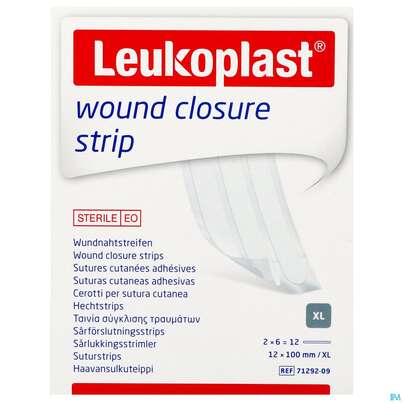 Wundverband Wundnahtstreifen/steril Leukoplast/weiss Closure Strip 12x100mm 12st, A-Nr.: 3478972 - 01