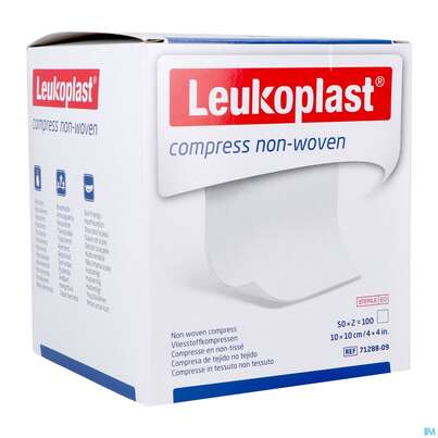 Vlieskompressen Leukopl Compress Steril 10x10cm 50x2 100st, A-Nr.: 2996280 - 02