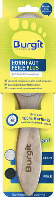 Burgit 2in1 Hornhaut Feile PLUS Holz, A-Nr.: 5664785 - 01
