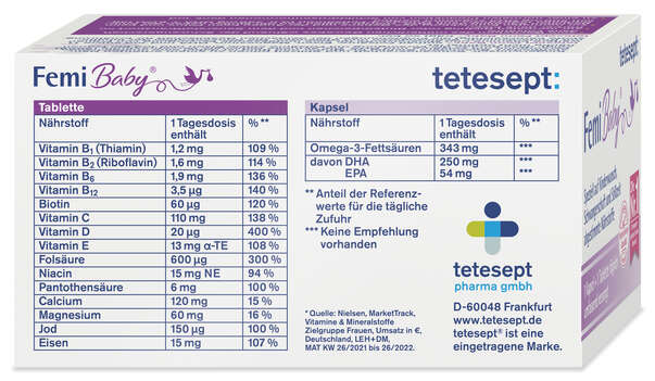 tetesept Femi Baby Filmtabletten und Kapseln 2x 30Stk, A-Nr.: 4449145 - 02