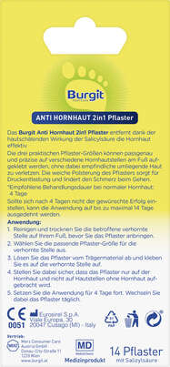 Burgit Anti Hornhaut Pflaster 14 Stück, A-Nr.: 5664756 - 02