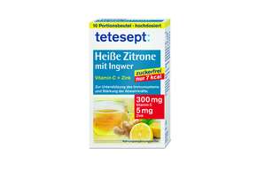 tetesept Heiße Zitrone mit Ingwer zuckerfrei 10 St, A-Nr.: 4449292 - 01
