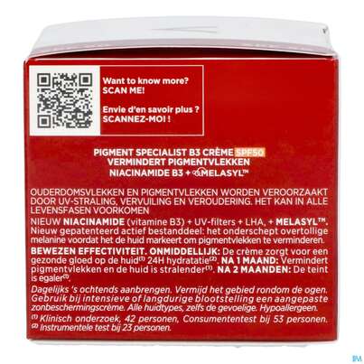 Sie sehen eine Packung Vichy Liftactiv B3 Anti-pigmentflecken Creme Lsf50 50ml, Produktbild: 09 Vichy Liftactiv B3 Anti-pigmentflecken Creme Lsf50 50ml, A-Nr.: 5662504 - 09