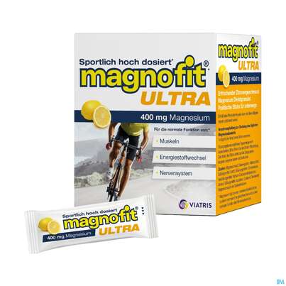 Sie sehen eine Packung Magnofit Ultra 400mg Stick 30st, Produktbild: 11 Magnofit Ultra 400mg Stick 30st, A-Nr.: 5833472 - 11