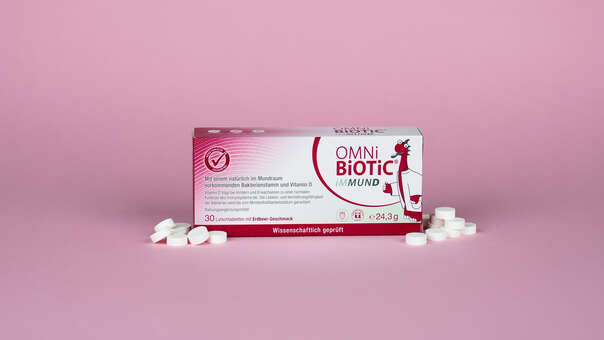 Sie sehen eine Packung OMNi-BiOTiC® iMMUND, 60 Lutschtabletten, Produktbild: 02 OMNi-BiOTiC® iMMUND, 60 Lutschtabletten, A-Nr.: 5679344 - 02
