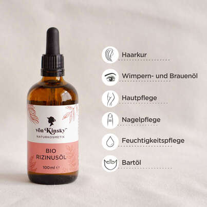 von Kinsky® Bio Rizinus Öl 100 % rein &amp; kaltgepresst für Haut &amp; Haare, A-Nr.: 5987413 - 02