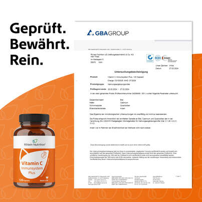 R(h)ein Nutrition Vitamin C 500 mg Immunsystem Plus Kapseln, A-Nr.: 5987264 - 07