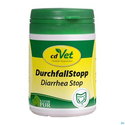 Sie sehen eine Packung Veterinaerprodukte Durchfallstopp 50g, Produktbild: 01 Veterinaerprodukte Durchfallstopp 50g, A-Nr.: 4942845 - 01