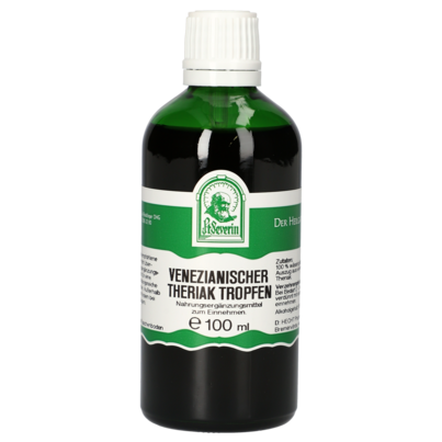 Sie sehen eine Packung VENEZIANISCHER THERIAK TROPFEN 100 ML, Produktbild: 01 VENEZIANISCHER THERIAK TROPFEN 100 ML, A-Nr.: 4485402 - 01