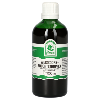 Sie sehen eine Packung WEISSDORNFRUECHTE TROPFEN 100 ML, Produktbild: 01 WEISSDORNFRUECHTE TROPFEN 100 ML, A-Nr.: 4800140 - 01