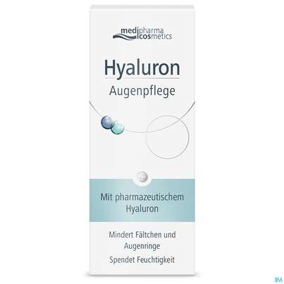 Sie sehen eine Packung Hyaluron Augenpflegecreme 15ml, Produktbild: 02 Hyaluron Augenpflegecreme 15ml, A-Nr.: 4554480 - 02