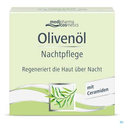 Sie sehen eine Packung Oliven Oel Dr.theiss Nachtpflege 50ml, Produktbild: 02 Oliven Oel Dr.theiss Nachtpflege 50ml, A-Nr.: 3204654 - 02