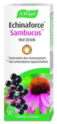 Sie sehen eine Packung A.Vogel Echinaforce* Sambucus** Hot Drink 100ml, Produktbild: 01 A.Vogel Echinaforce* Sambucus** Hot Drink 100ml, A-Nr.: 4359040 - 01