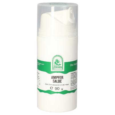 Sie sehen eine Packung AMPFER SALBE 90G, Produktbild: 01 AMPFER SALBE 90G, A-Nr.: 5607480 - 01