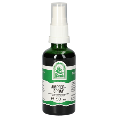 Sie sehen eine Packung AMPFER SPRAY 50 ML, Produktbild: 01 AMPFER SPRAY 50 ML, A-Nr.: 4566477 - 01