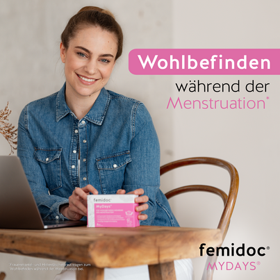 Sie sehen eine Packung femidoc® MyDays®, Produktbild: 02 femidoc® MyDays®, A-Nr.: 5082445 - 02