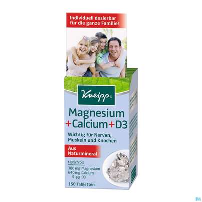 Magnesium +calcium Tabl Kneipp 150st, A-Nr.: 2280038 - 02
