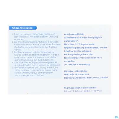 Sie sehen eine Packung Microlax-microklistier Tube 5ml 12st, Produktbild: 08 Microlax-microklistier Tube 5ml 12st, A-Nr.: 3907568 - 08