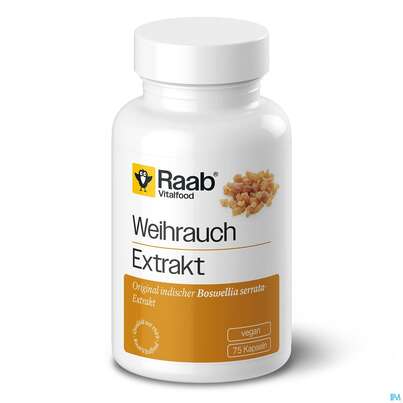 Sie sehen eine Packung Raab Weihrauch Kapseln 75 Kapseln, Produktbild: 01 Raab Weihrauch Kapseln 75 Kapseln, A-Nr.: 4531585 - 01