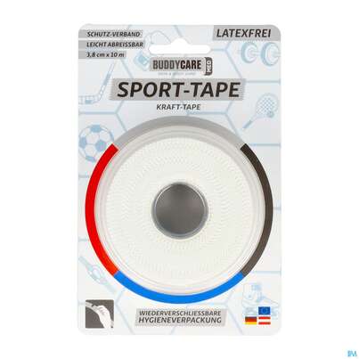 Tape Buddycare/med/sport Latexfrei 3,8cmx 10m Weiss 1st, A-Nr.: 5845009 - 01