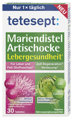 tetesept Mariendistel Artischocke 30 St, A-Nr.: 6009686 - 01