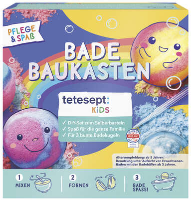 Sie sehen eine Packung TETESEPT Kids DIY Badebaukasten 1ST, Produktbild: 01 TETESEPT Kids DIY Badebaukasten 1ST, A-Nr.: 5932837 - 01