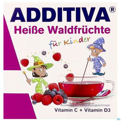 Sie sehen eine Packung Additiva Pulver Heisse Waldfruechte Kinder 10014 10st, Produktbild: 03 Additiva Pulver Heisse Waldfruechte Kinder 10014 10st, A-Nr.: 5810152 - 03