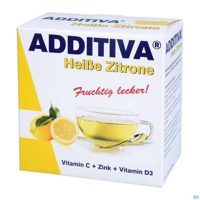 Sie sehen eine Packung Additiva Pulver Heisse Zitrone 10012 10st, Produktbild: 05 Additiva Pulver Heisse Zitrone 10012 10st, A-Nr.: 5810086 - 05