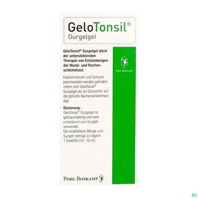 Sie sehen eine Packung Gelotonsil Gurgelgel 200ml, Produktbild: 05 Gelotonsil Gurgelgel 200ml, A-Nr.: 5911255 - 05