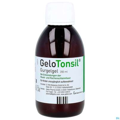 Sie sehen eine Packung Gelotonsil Gurgelgel 200ml, Produktbild: 09 Gelotonsil Gurgelgel 200ml, A-Nr.: 5911255 - 09