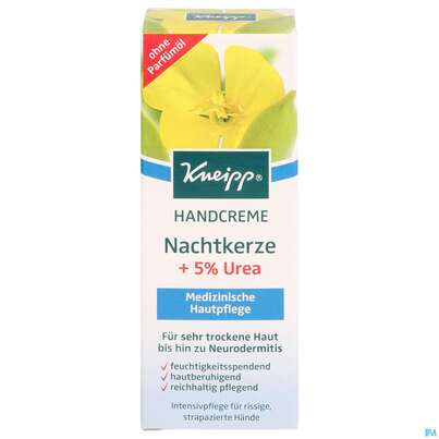 Sie sehen eine Packung Kneipp Handcreme Nachtkerze +5% Urea 50ml, Produktbild: 01 Kneipp Handcreme Nachtkerze +5% Urea 50ml, A-Nr.: 3884353 - 01