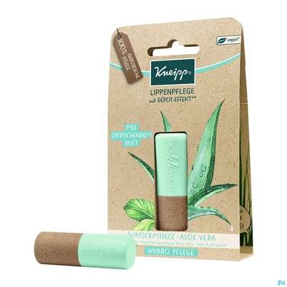 Sie sehen eine Packung Kneipp Lippenpflege Hydro Wasserminze Aloe Vera 4,7g, Produktbild: 02 Kneipp Lippenpflege Hydro Wasserminze Aloe Vera 4,7g, A-Nr.: 5092691 - 02