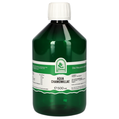 Sie sehen eine Packung AQUA CHAMOMILLAE 500 ML, Produktbild: 01 AQUA CHAMOMILLAE 500 ML, A-Nr.: 5061271 - 01