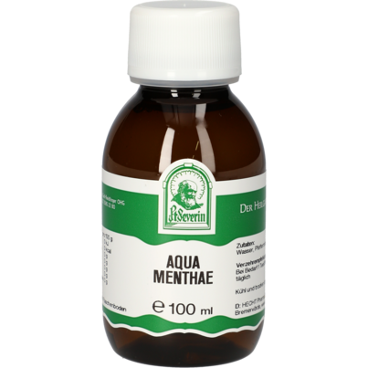 Sie sehen eine Packung AQUA MENTHAE 100 ML, Produktbild: 01 AQUA MENTHAE 100 ML, A-Nr.: 5061377 - 01