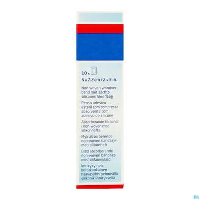 Wundverband Leukomed/skin Sensitive Vliesverband +auflage Steril 5x 7,2cm 10st, A-Nr.: 5609036 - 12