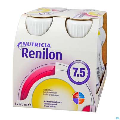 Sie sehen eine Packung Renilon 125ml Vitalflasche 7.5 Aprikose 24st, Produktbild: 03 Renilon 125ml Vitalflasche 7.5 Aprikose 24st, A-Nr.: 4119732 - 03
