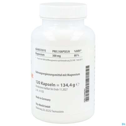 Magnesium Malat 1000mg Kapseln Elementar Vita World 120st, A-Nr.: 5608953 - 04