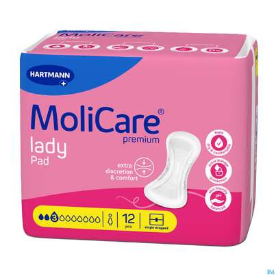 Inkontinenz Molicare Premium/lady Pad Tropfen 3 P12 12st, A-Nr.: 5934003 - 01