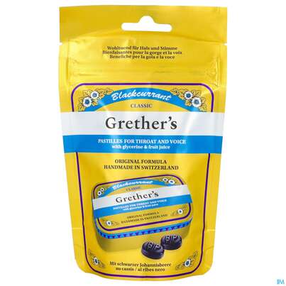 Sie sehen eine Packung Grethers Pastillen Blackcu. Beutel 110g, Produktbild: 02 Grethers Pastillen Blackcu. Beutel 110g, A-Nr.: 5924826 - 02