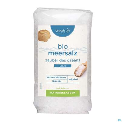 Sie sehen eine Packung Gewusst Wie Bio Meersalz Grob 1000g, Produktbild: 01 Gewusst Wie Bio Meersalz Grob 1000g, A-Nr.: 5927598 - 01