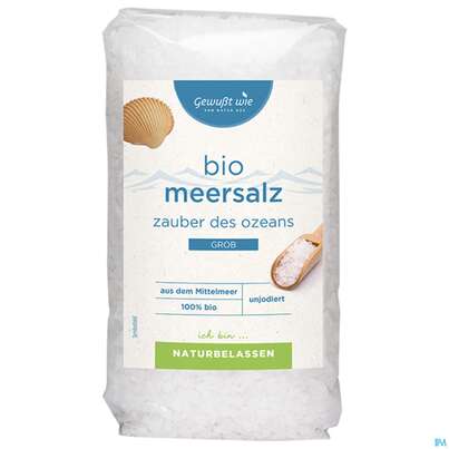 Sie sehen eine Packung Gewusst Wie Bio Meersalz Grob 1000g, Produktbild: 02 Gewusst Wie Bio Meersalz Grob 1000g, A-Nr.: 5927598 - 02