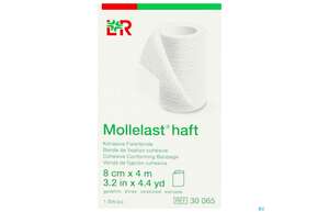 Fixierbinden Mollelast Haft Weiss 4mx 8cm 1st, A-Nr.: 1767666 - 01