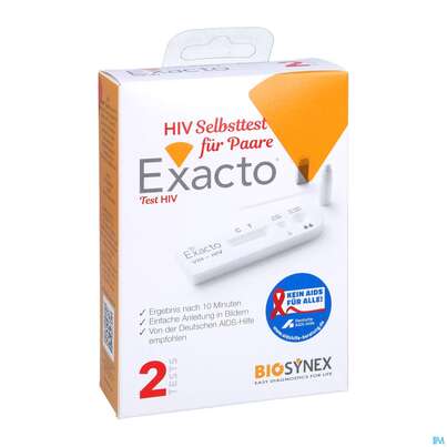 Diagnostika U.zubehoer Selbsttest Exacto Hiv Fuer Paare 2st, A-Nr.: 4942093 - 03