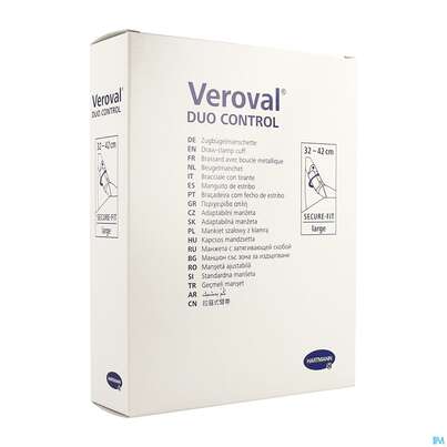 Sie sehen eine Packung Blutdruckmesser Veroval/ersatzmanchette Duo Control Large 1st, Produktbild: 02 Blutdruckmesser Veroval/ersatzmanchette Duo Control Large 1st, A-Nr.: 5059759 - 02