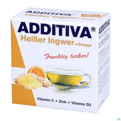 Sie sehen eine Packung Additiva Pulver Heisser Ingwer Orange 10012 10st, Produktbild: 03 Additiva Pulver Heisser Ingwer Orange 10012 10st, A-Nr.: 5810123 - 03