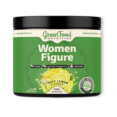 Sie sehen eine Packung GreenFood Nutrition Women Figure Accelerator 240 G Zitrone, Produktbild: 01 GreenFood Nutrition Women Figure Accelerator 240 G Zitrone, A-Nr.: 6004559 - 01