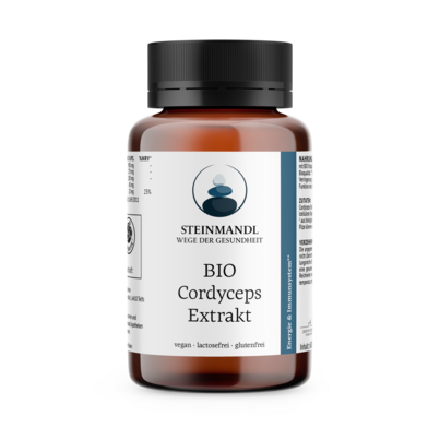 Sie sehen eine Packung Steinmandl BIO Cordyceps Extrakt, Produktbild: 01 Steinmandl BIO Cordyceps Extrakt, A-Nr.: 6006015 - 01