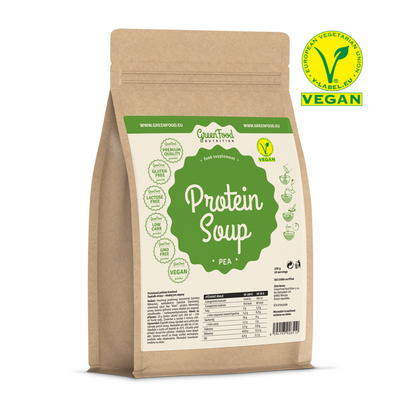 Sie sehen eine Packung GreenFood Nutrition Protein Suppe Erbsengeschmack 250 G, Produktbild: 01 GreenFood Nutrition Protein Suppe Erbsengeschmack 250 G, A-Nr.: 5633891 - 01