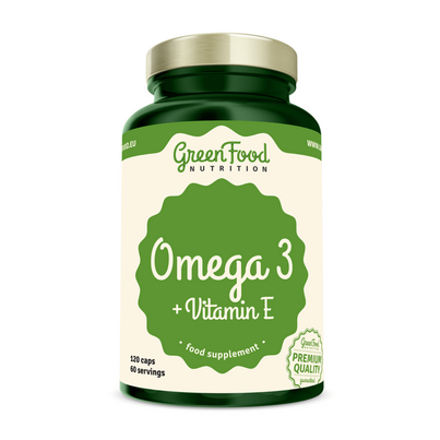 Sie sehen eine Packung GreenFood Nutrition Omega 3 120 Kapseln, Produktbild: 01 GreenFood Nutrition Omega 3 120 Kapseln, A-Nr.: 5634169 - 01