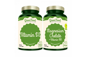 GreenFood Nutrition Magnesium Chelate + Vitamin B6 90 Kapseln + Vitamin D3 60 Kapseln, A-Nr.: 5833822 - 01